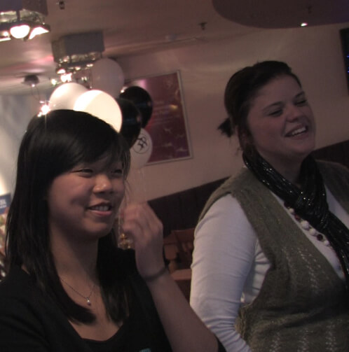 Guests stay engaged talk with guests